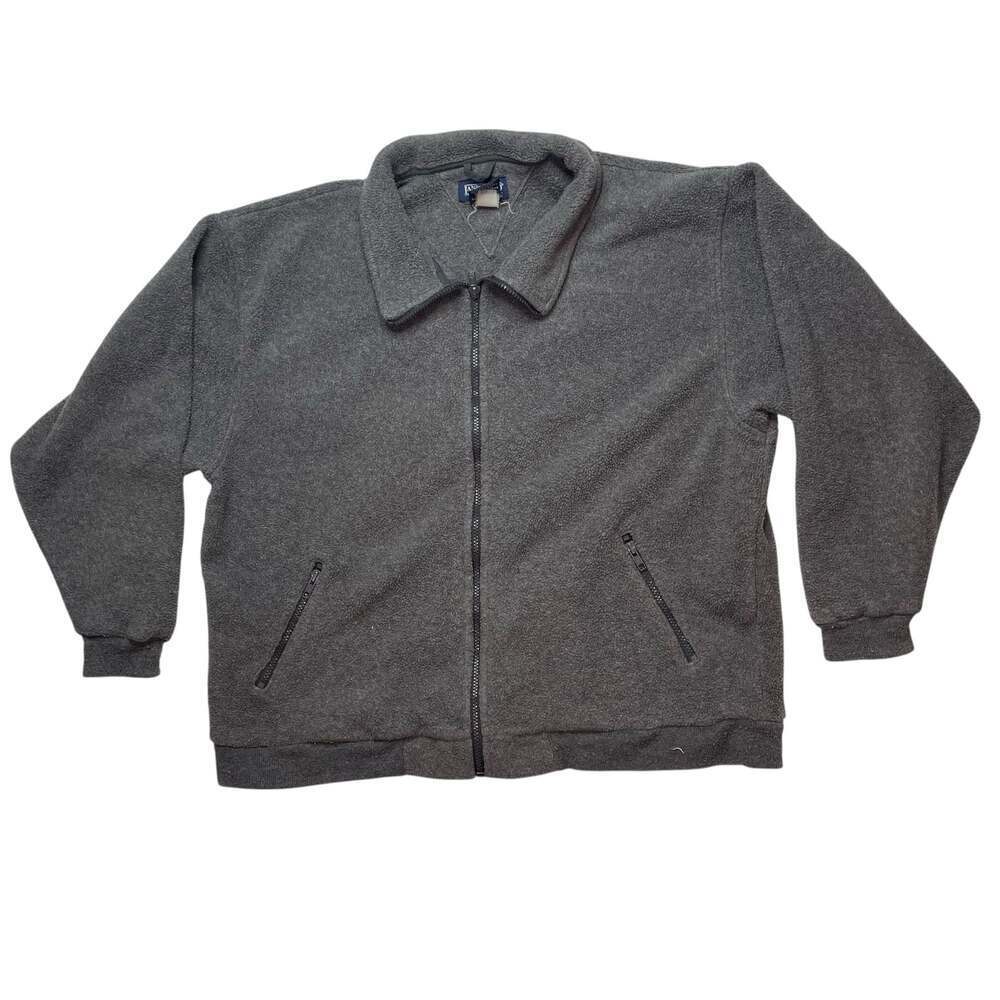 Vintage Lands' End Women's Full Zip Fleece Jacket Gray Size Large